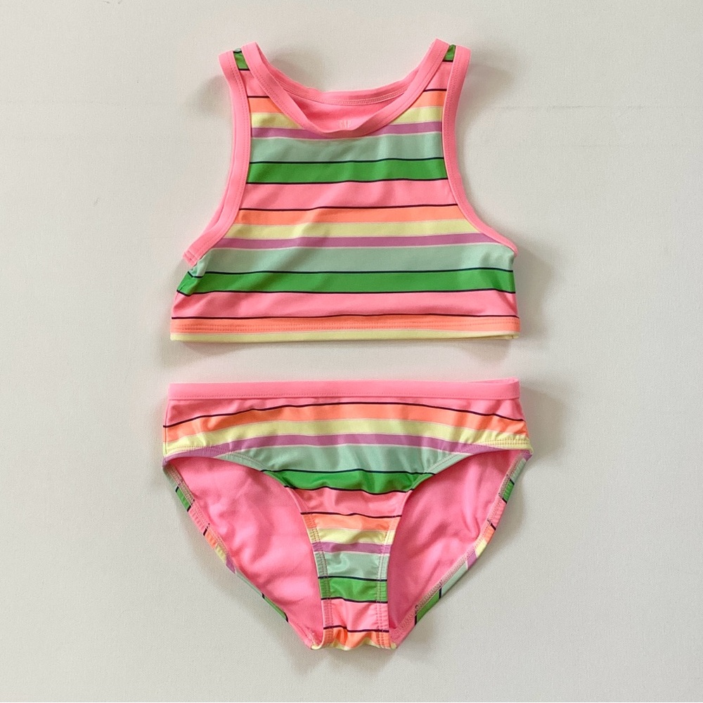 Gap 2 Piece Colorful Striped Swimsuit